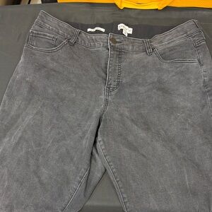 Ava & Viv size 20 Charcoal black Straight Jeans mid rise skinny jeans